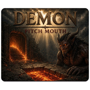 Tapis De Souris Bouche de Pitch Démon Réalisme Sombre