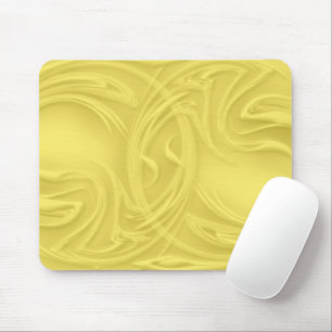 Tapis De Souris Boucles Abstraites D'Oeuvre Sur Jaune