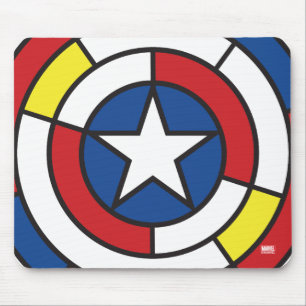 Tapis De Souris Bouclier abstrait de Captain America De Stijl