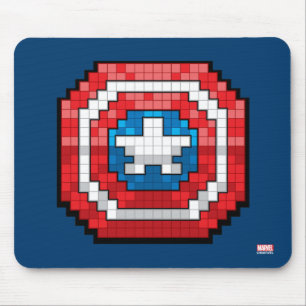 Tapis De Souris Bouclier Captain America pixelisé 16 bits