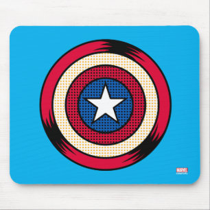 Tapis De Souris Bouclier Demi-Teinte Captain America