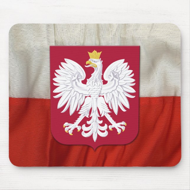 Tapis De Souris Bouclier rouge de l'aigle polonais (Devant)