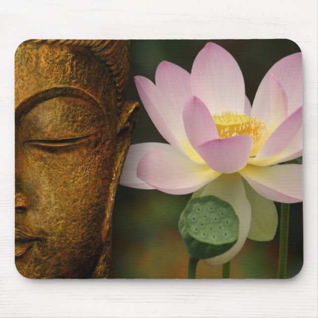 Tapis De Souris Bouddha et fleur (Devant)