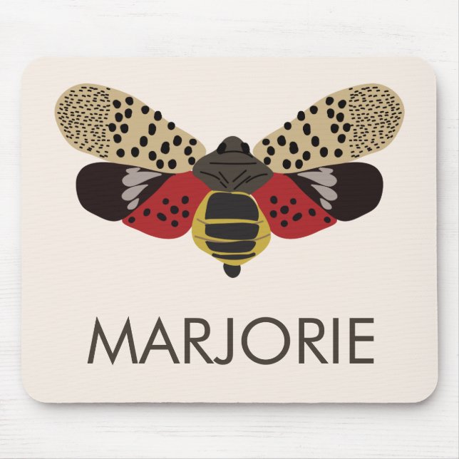 Tapis De Souris Boug de lanternfly tacheté Personnalisé (Devant)