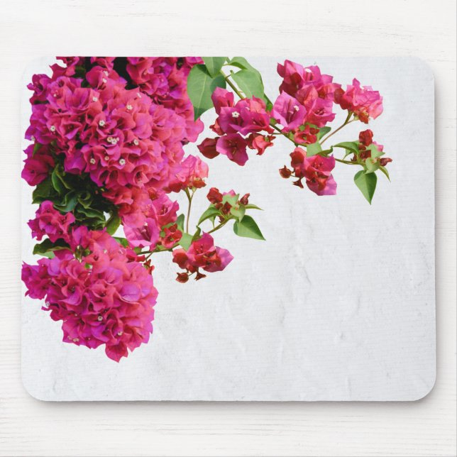 Tapis De Souris Bougainvilliers Floral Méditerranée Grecque (Devant)