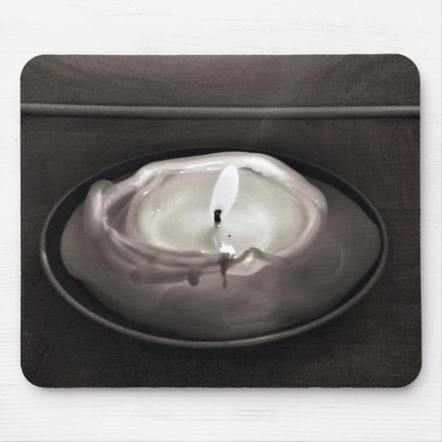 Tapis De Souris Bougie fondue noir et blanc (Devant)