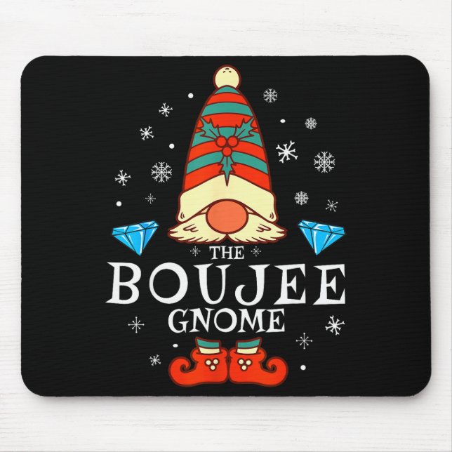Tapis De Souris Boujee Gnome Xmas Family Matching Group Christmas  (Devant)