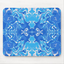 Tapis de Souris Boule Bleue Dessinée à la Main