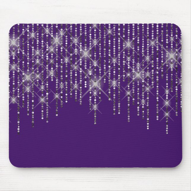 Tapis De Souris Boule de diamant sur la souris mauve (Devant)