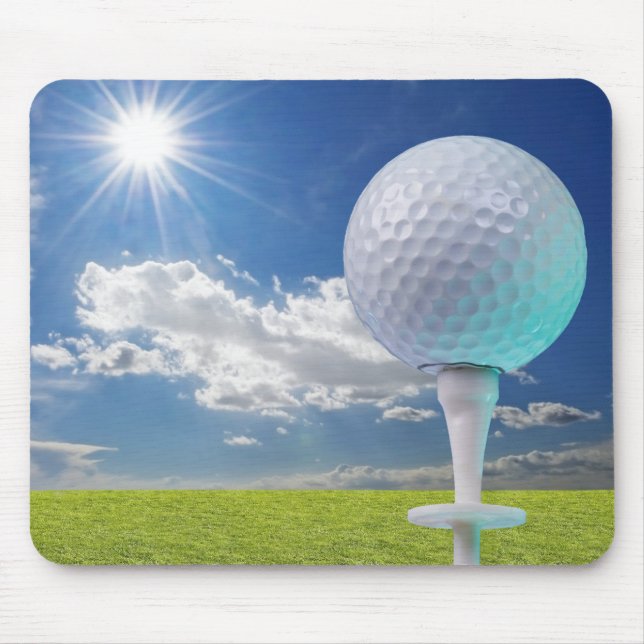 Tapis De Souris boule de golf sur une pièce en t avec l'herbe (Devant)
