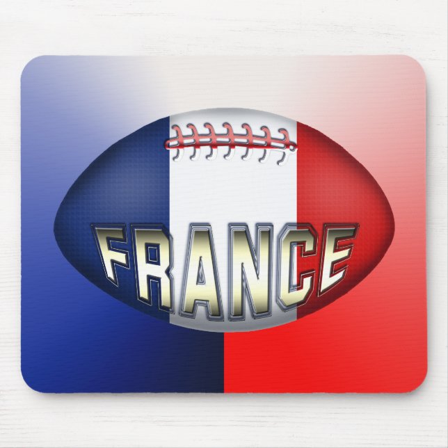 Tapis De Souris Boule de rugby de la France (Devant)