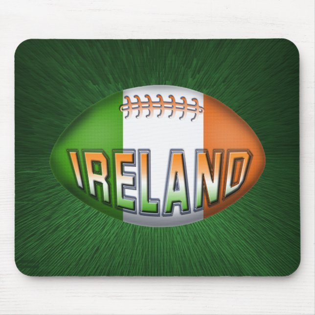 Tapis De Souris Boule de rugby de l'Irlande (Devant)