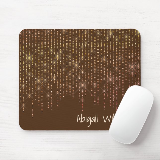 Tapis De Souris Boule d'or sur Brown (Avec souris)