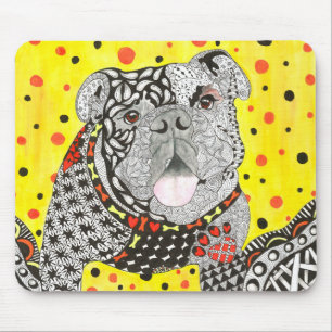 Tapis De Souris Bouledogue anglais mignon et coloré Mousepad