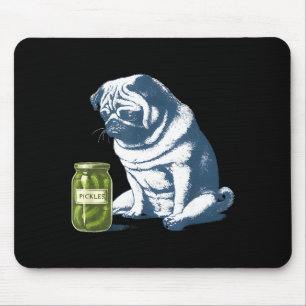 Tapis De Souris Bouledogue français avec pot de cornichon mème drô