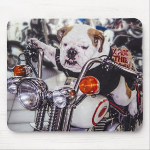 Tapis De Souris Bouledogue sur la moto