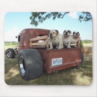 Tapis De Souris Bouledogues et rat Rods Mousepad