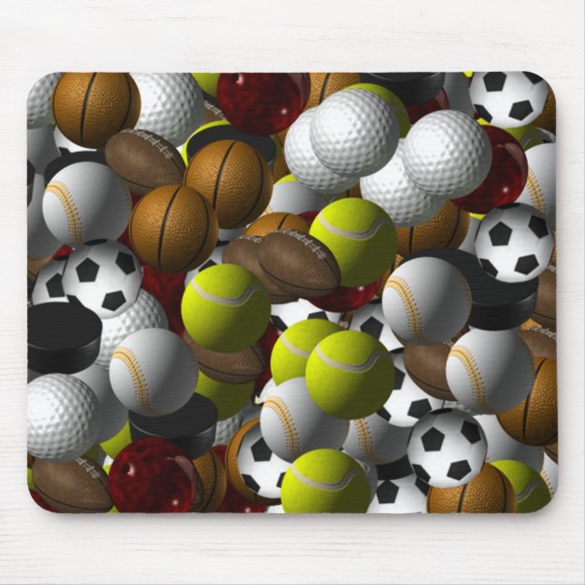 Tapis De Souris Boules de sport Mousepad (Devant)