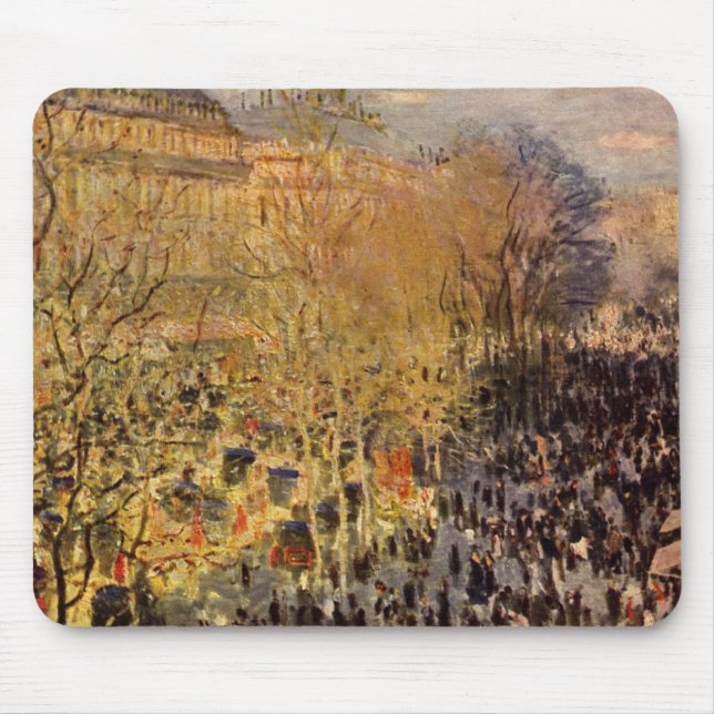 Tapis De Souris Boulevard des Capucines par Claude Monet, Beaux-ar (Devant)