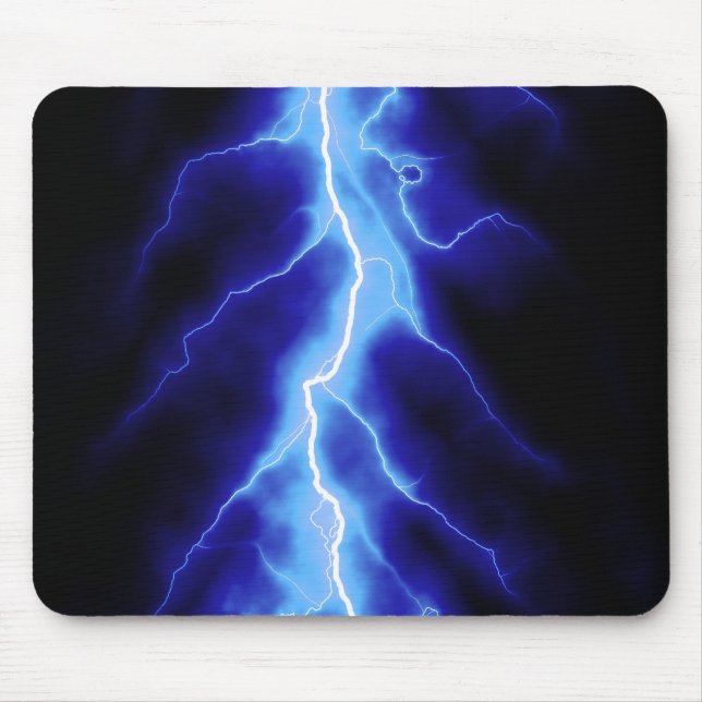 Tapis De Souris boulon de foudre bleu (Devant)