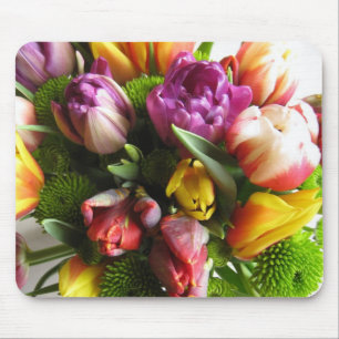 Tapis De Souris Bouquet Bouquet Mousepad de luxe Tulipes de printe