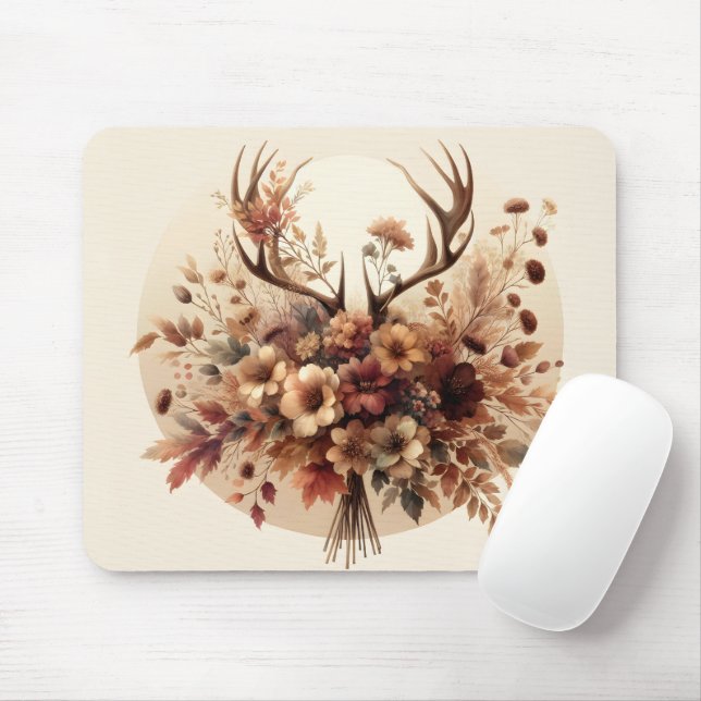 Tapis De Souris Bouquet d'automne Deer Antler (Avec souris)