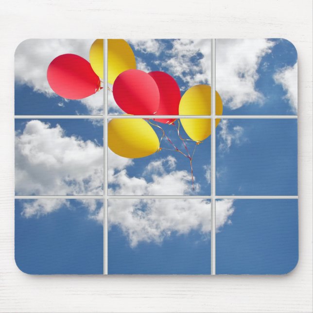 Tapis De Souris bouquet de ballons dans le ciel (Devant)