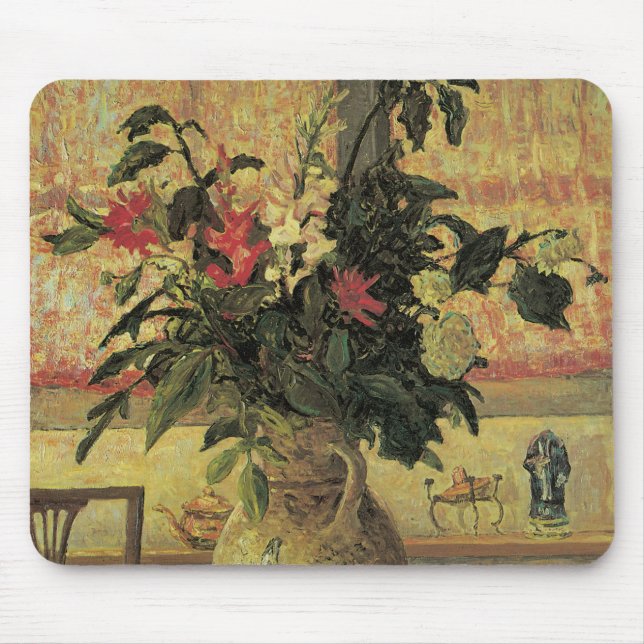 Tapis De Souris Bouquet de fleurs à la fenêtre par Maxine Maufra (Devant)
