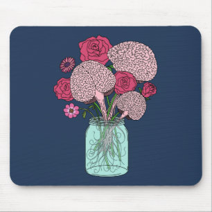 Tapis De Souris Bouquet de fleurs cérébrales