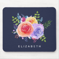 Bouquet de fleurs Rose aquarelle