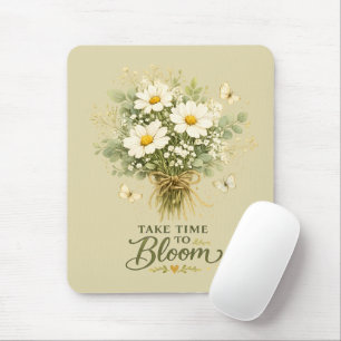 Tapis De Souris Bouquet de fleurs sauvages blanches