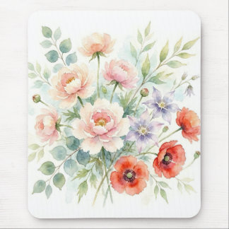 Tapis De Souris Bouquet de fleurs sauvages de jardin de campagne à