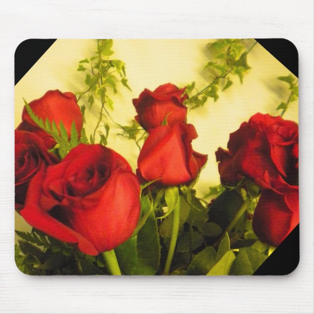 Tapis De Souris Bouquet de la souris rouge Roses (Devant)