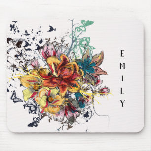 Tapis De Souris Bouquet floral contemporain
