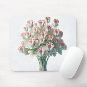 Tapis De Souris Bouquet floral de pieds de bébé roses