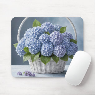 Tapis De Souris Bouquet Hydrangea dans un panier