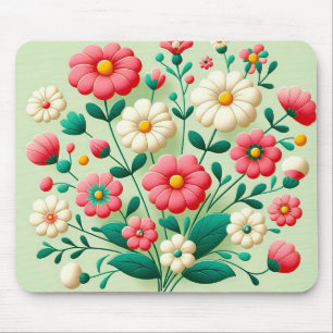 Tapis De Souris Bouquet vibrant de fleurs 3d