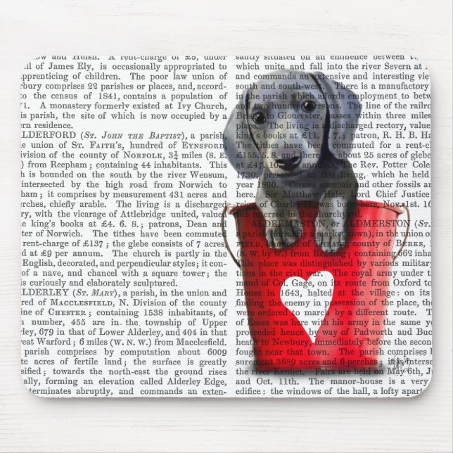 Tapis De Souris Bouquets d'amour Chiot de Dachshund (Devant)
