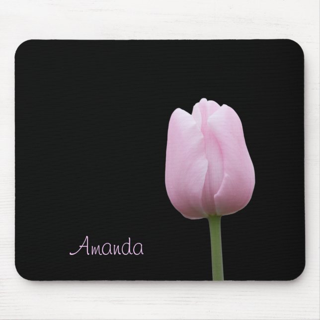Tapis De Souris Bourgeon rose simple de tulipe (Devant)