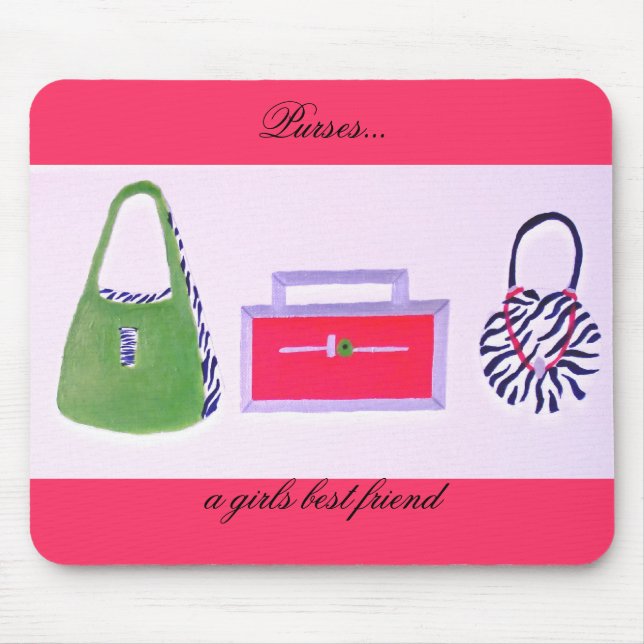 Tapis De Souris Bourses… un mousepad de meilleur ami de filles (Devant)