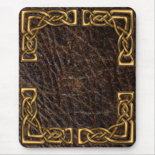 Tapis De Souris Bousepad céleste en cuir et or