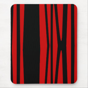 Tapis De Souris Bousepad moderne, noir, rouge, abstrait