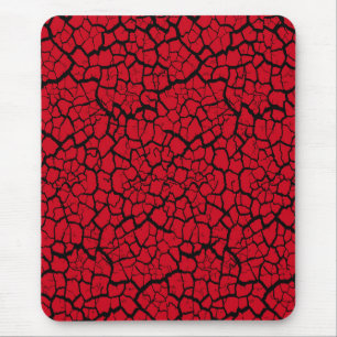 Tapis De Souris Bousepad moderne, noir, rouge, fissuré,