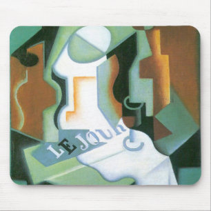 Tapis De Souris Bouteille et coupe de fruits par Juan Gris, Cubism
