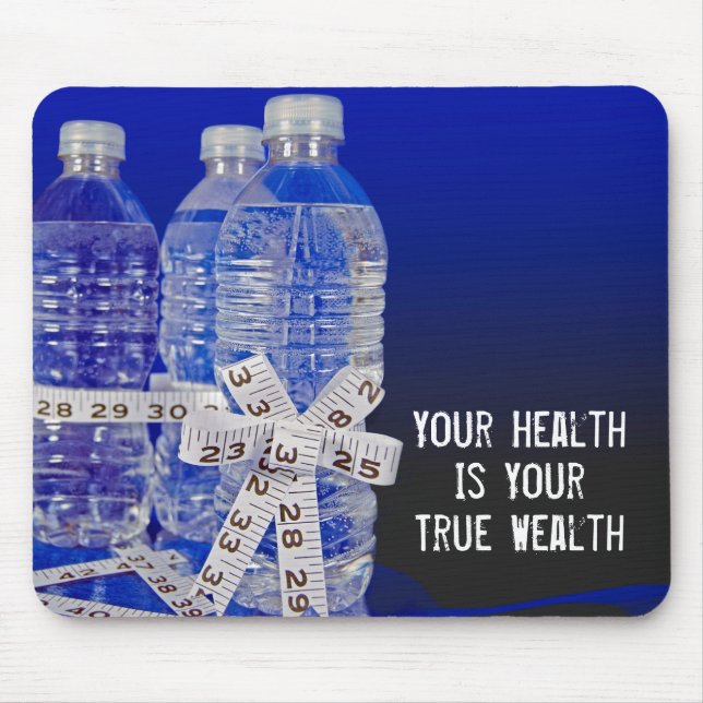 Tapis De Souris Bouteilles d'eau et boue de mesure de bande (Devant)