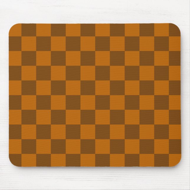 Tapis De Souris Bouton À damiers Brown (Devant)