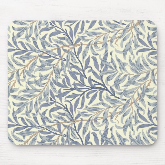 Tapis De Souris Bouton bleu saule (par William Morris) (Devant)