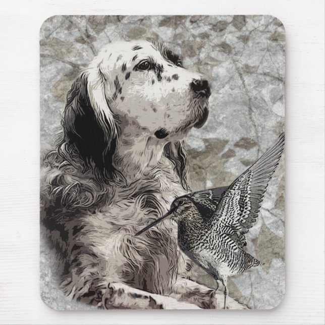 Tapis De Souris Bouton de chapeau T-shirt Trucker Setter anglais K (Devant)