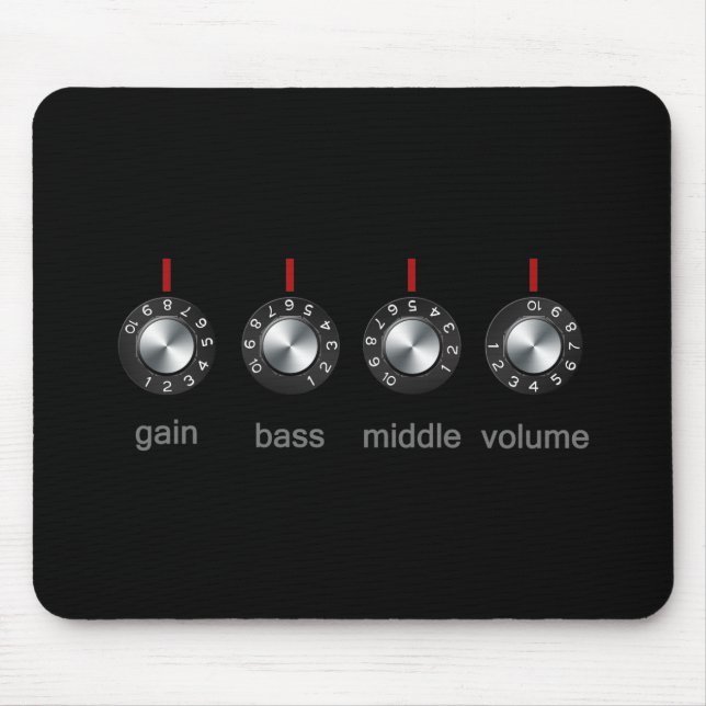 Tapis De Souris Boutons d'ampère de guitare (Devant)