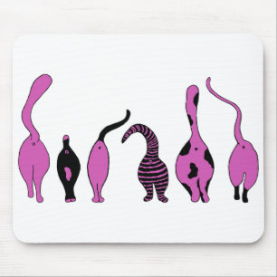 Tapis De Souris Boutons de chat violet